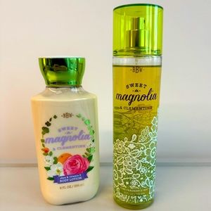 New! Bath and Body Works Sweet Magnolia & Clementine Lotion and Fragrance Mist!